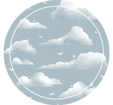Dessous de verre motif ciel nuageux - TenStickers