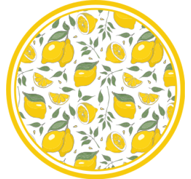 Dessous de verre motifs citronniers - TenStickers