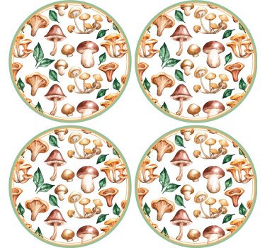 Dessous de verre geek motifs de champignons - TenStickers