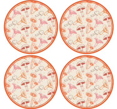 Dessous de verre geek illustration de champignon fantaisiste - TenStickers