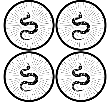 Dessous de verre geek motif serpent abstrait - TenStickers