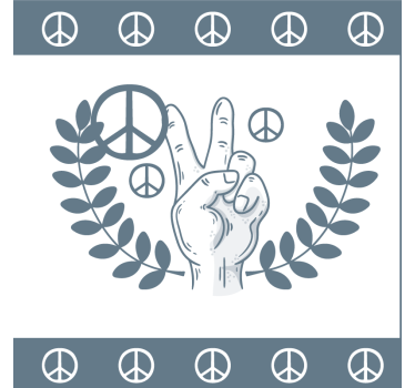 Dessous de verre citation symbole de paix et victoire - TenStickers
