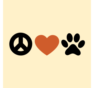 Dessous de verre citation paix amour animaux - TenStickers