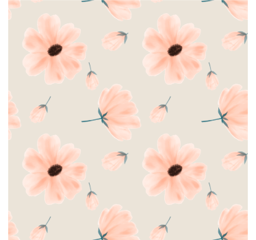 Dessous de verre motif floral avec pétales doux - TenStickers