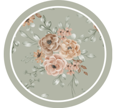 Dessous de verre moderne motif Élégance florale - TenStickers