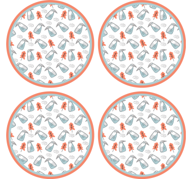 Dessous de verre geek motif de feuilles original - TenStickers