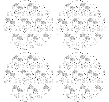 Dessous de verre personnalisable motif ferme charmante - TenStickers