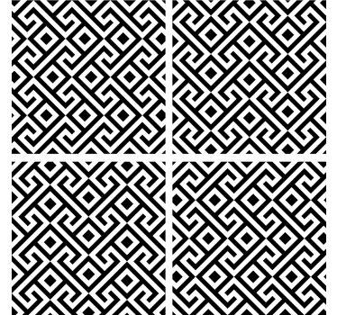 Dessous de verre motif géométrique noir et blanc - TenStickers