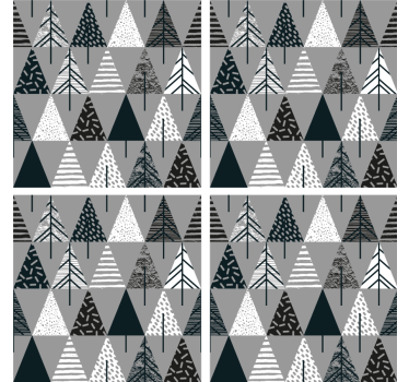 Dessous de verre motif arbre géométrique - TenStickers