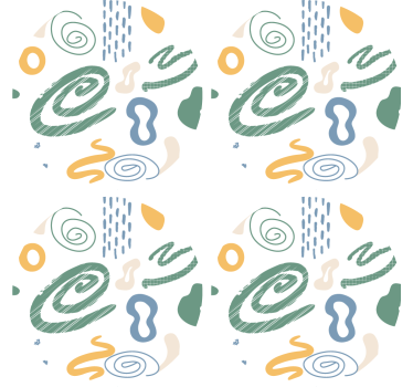 Dessous de verre motifs tourbillonnants abstraits - TenStickers