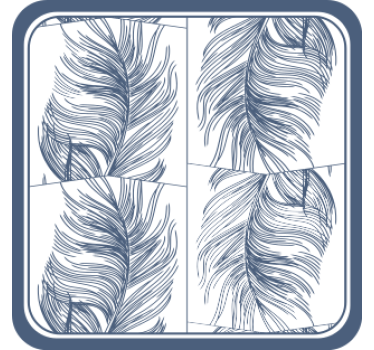 Dessous de verre motif plumes élégant - TenStickers