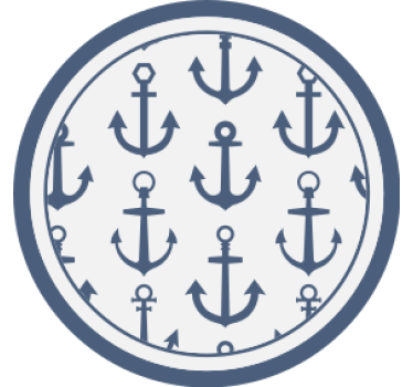 Dessous de verre motif ancre nautique - TenStickers