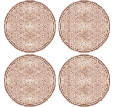 Dessous de verre surface circulaire à motifs géométriques - TenStickers