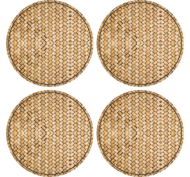 Dessous de verre éléments circulaires texturés - TenStickers