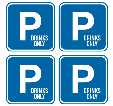 Dessous de verre citation avis de boissons réservées - TenStickers