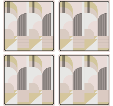 Dessous de verre moderne à motifs géométriques - TenStickers