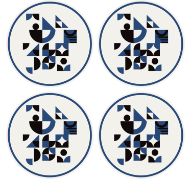 Dessous de verre moderne agencement de formes géométriques - TenStickers