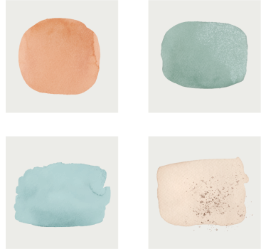 Dessous de verre échantillons de couleurs aquarelle - TenStickers