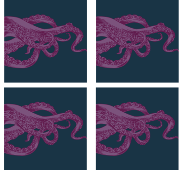 Dessous de verre geek illustration d'octopus complexe - TenStickers