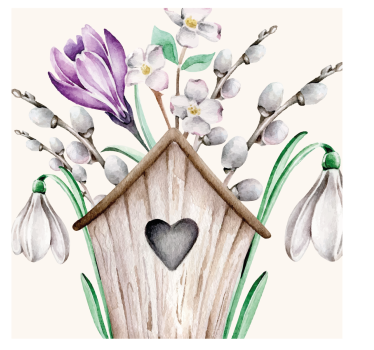 Dessous de verre mariage arrangement floral en bois - TenStickers