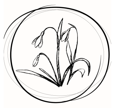 Dessous de verre croquis floral élégant - TenStickers