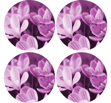 Dessous de verre Élément floral vibrant - TenStickers