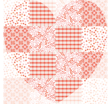 Dessous de verre noël motif patchwork cœur - TenStickers