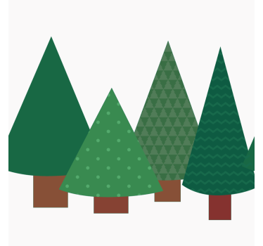 Dessous de verre noël arbres de noël stylisés - TenStickers