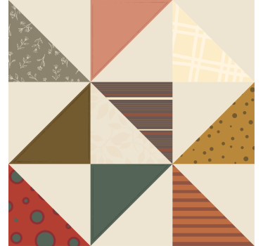 Dessous de verre segments de couleur géométriques - TenStickers