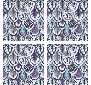 Dessous de verre motif élégant de feuilles - TenStickers
