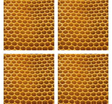 Dessous de verre bière motif nid d'abeille - TenStickers