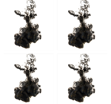 Dessous de verre tourbillon d'encre noire fluide - TenStickers