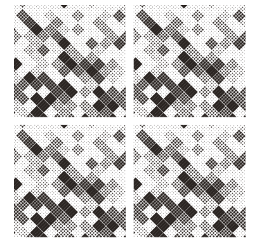 Dessous de verre motif à pois géométriques - TenStickers
