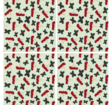 Dessous de verre fond floral inspiré - TenStickers