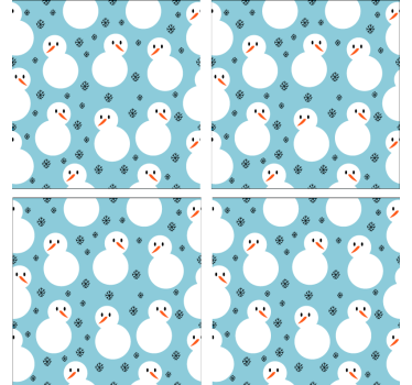 Dessous de verre noël motif bonhomme de neige - TenStickers