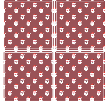 Dessous de verre noël motifs visages de noël - TenStickers