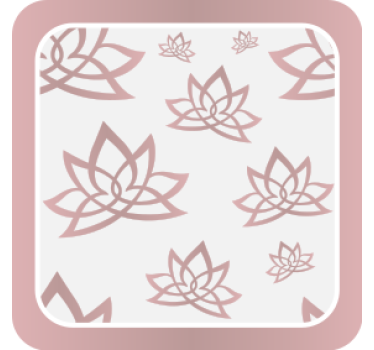 Dessous de verre motif fleurs de lotus - TenStickers