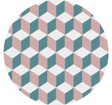 Dessous de verre motif cubes géométriques - TenStickers