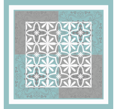 Dessous de verre carreaux emblème botanique détaillé - TenStickers
