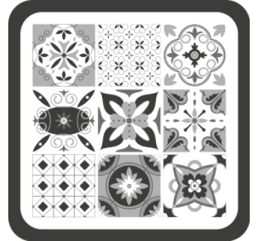 Dessous de verre motifs floraux géométriques - TenStickers