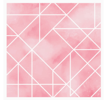 Dessous de verre motif géométrique rose - TenStickers