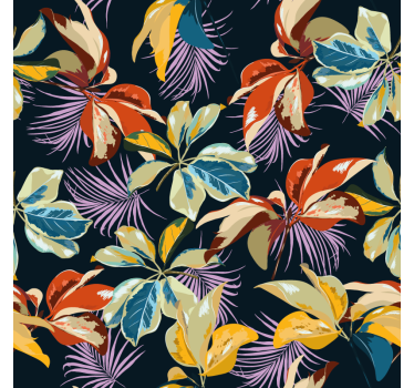 Dessous de verre motif de feuilles colorées - TenStickers