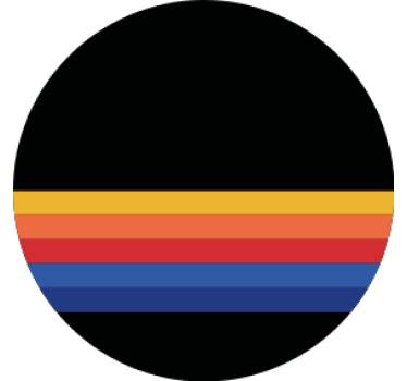 Dessous de verre motif circulaire rayé coloré - TenStickers