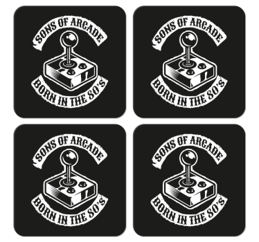 Dessous de verre avec citation Fils des années 80 - TenStickers