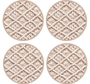 Dessous de verre motif crochet complexe - TenStickers