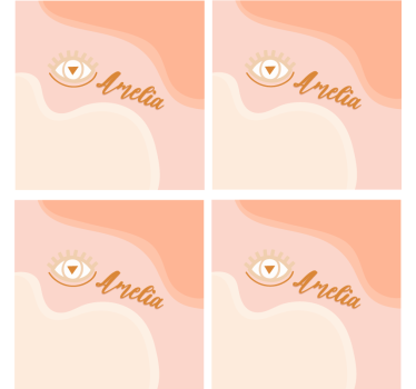 Dessous de verre personnalisable courbes douces - TenStickers