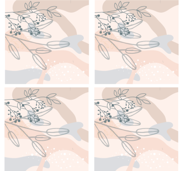 Dessous de verre motifs floraux abstraits - TenStickers
