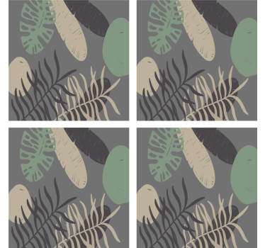 Dessous de verre motif texturé feuillage - TenStickers