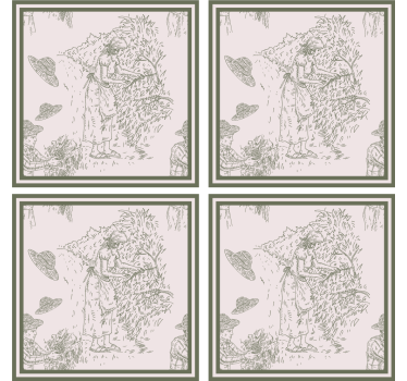 Dessous de verre motif vintage français  - TenStickers