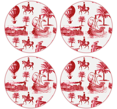 Dessous de verre vintage scène nautique vintage - TenStickers